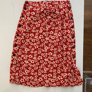 Madewell skirt button detail